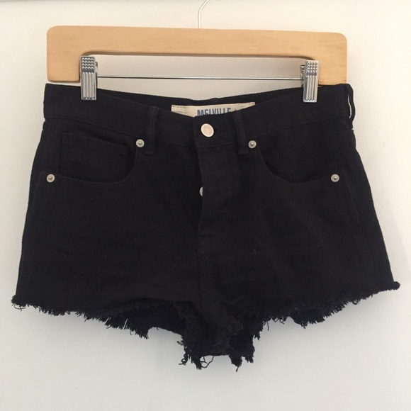 Brandy Melville Button Fly Cotton Shorts Sz 26 - Picture 2 of 7